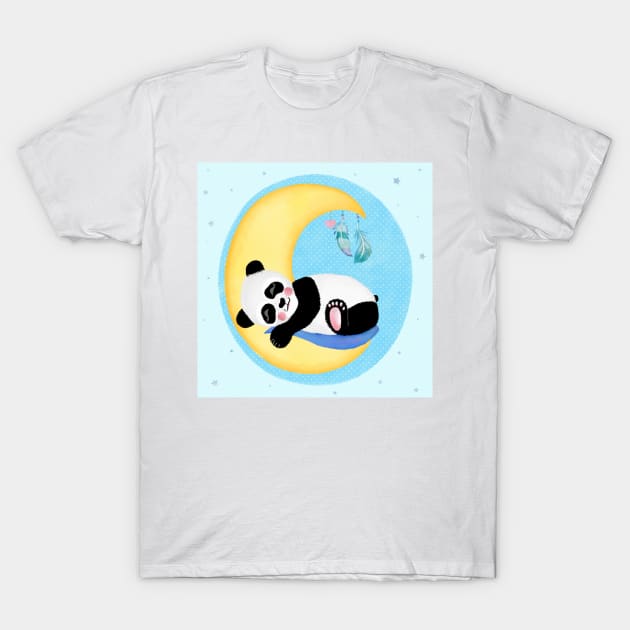 Baby Panda is dreaming T-Shirt by CalliLetters